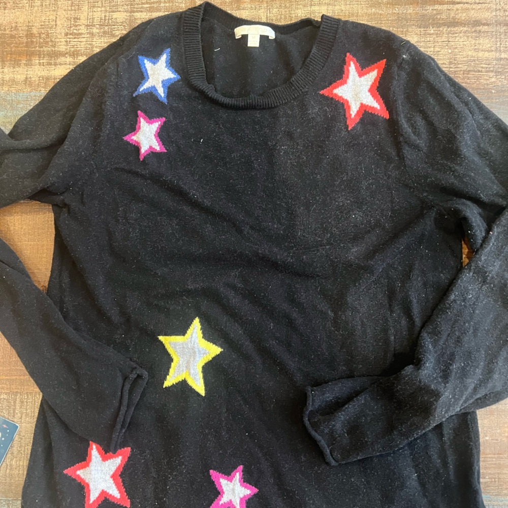 Lisa Todd cotton cashmere star sweater M - Picture 4 of 7